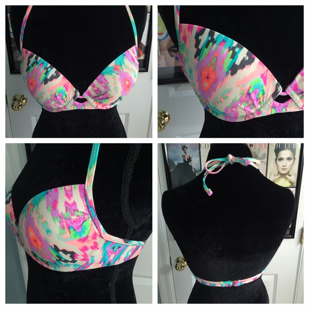 Xhilaration Padded Multi-Colored Ikat Printed String Bikini Set Size M - Picture 2 of 4